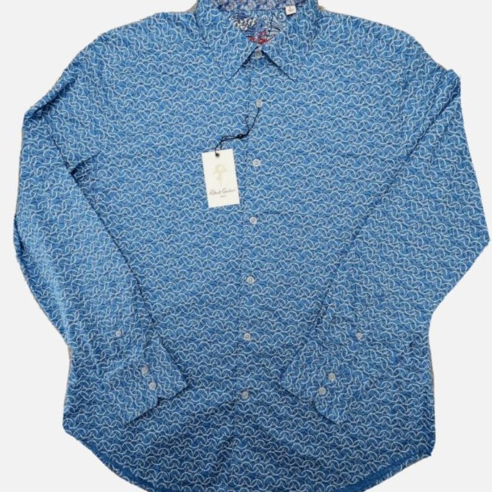 Robert Graham Canterbury Circle Geometric Long Sleeve NEW IN PACKAGING WITH TAGS